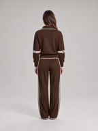 Loovay Vionelle Loungewear Set met Sweater en Wide Leg Broek
