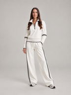Loovay Vionelle Loungewear Set met Sweater en Wide Leg Broek