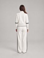 Loovay Vionelle Loungewear Set met Sweater en Wide Leg Broek