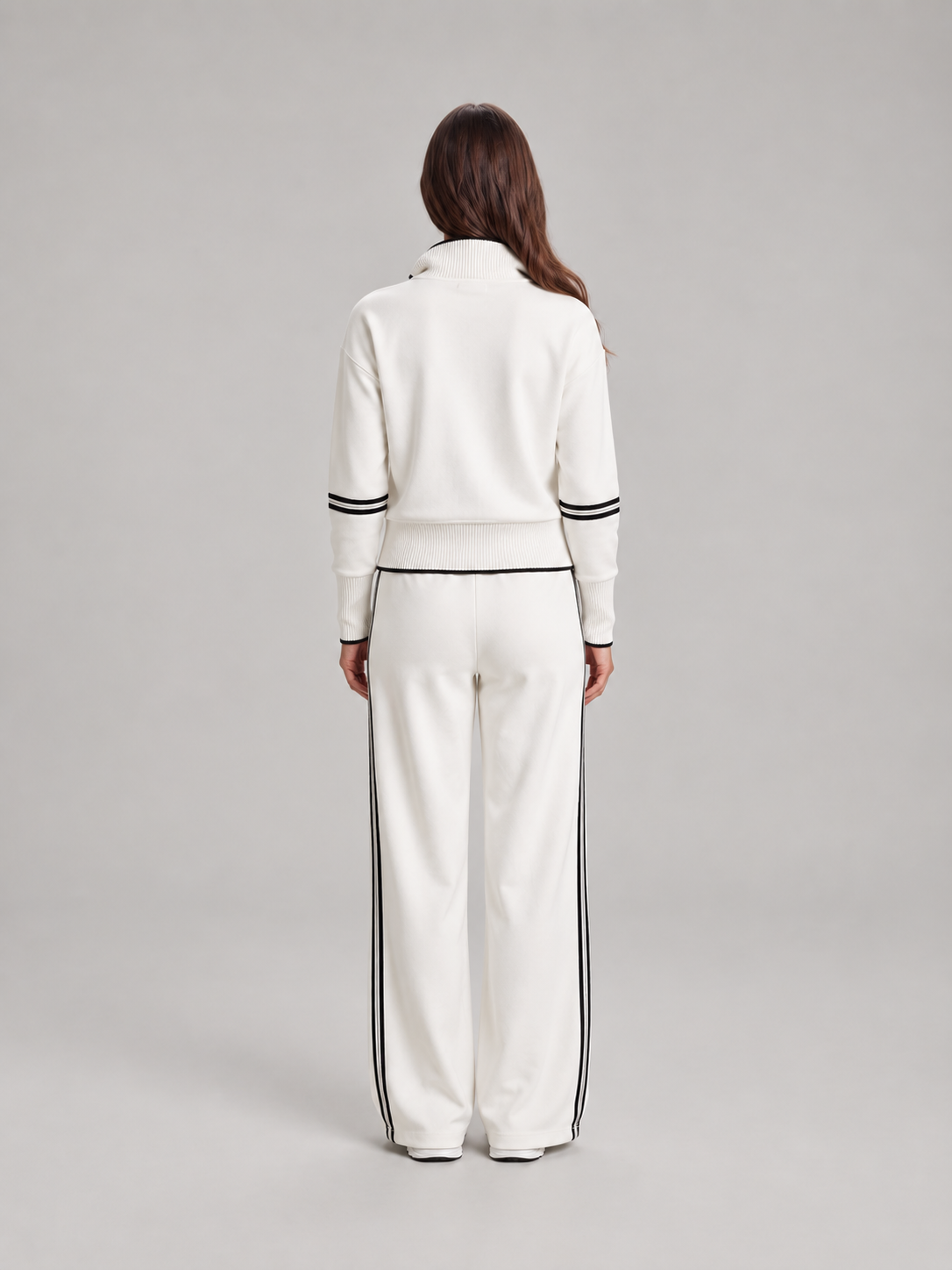 Loovay Vionelle Loungewear Set met Sweater en Wide Leg Broek