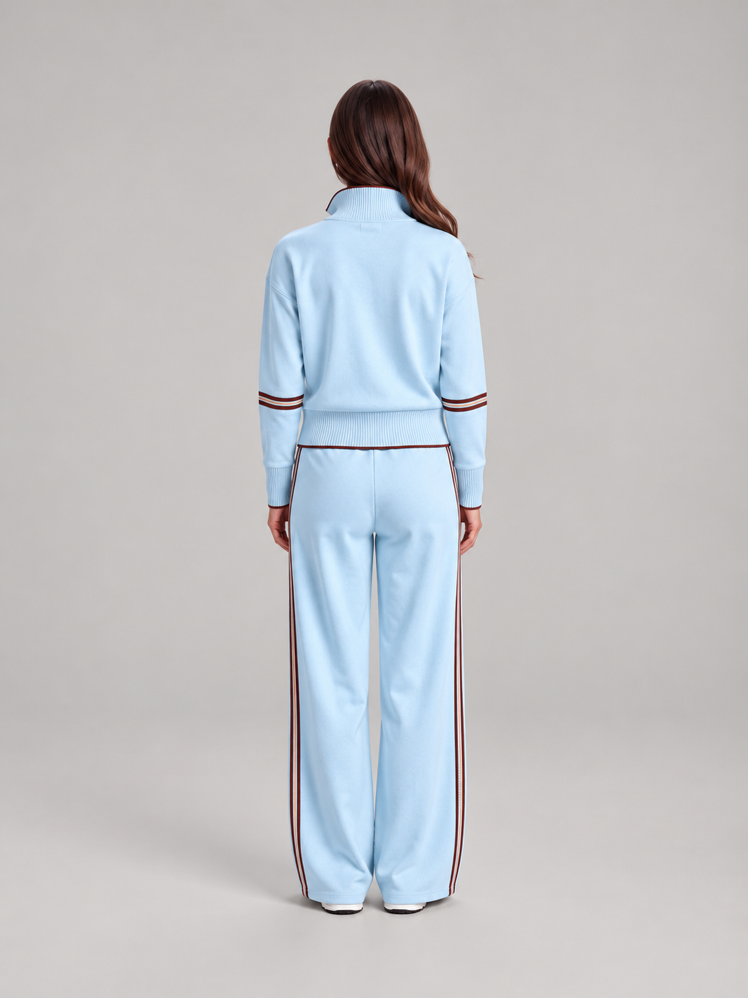 Loovay Vionelle Loungewear Set met Sweater en Wide Leg Broek
