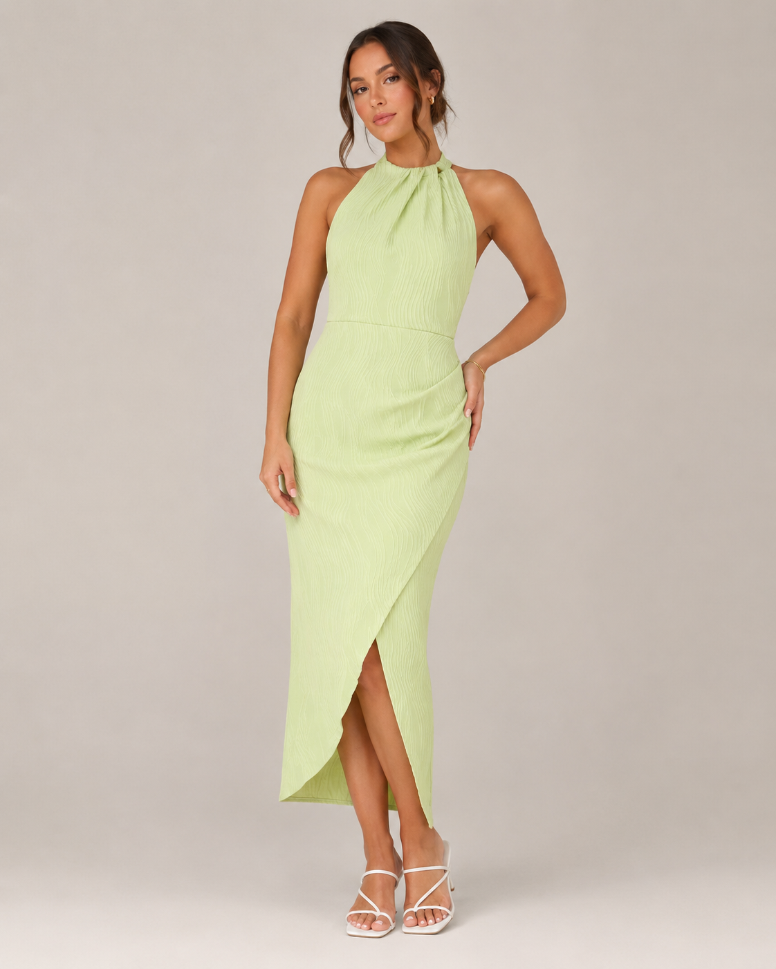 Loovay Elavie Jurk, Halter Maxi Jurk met Split