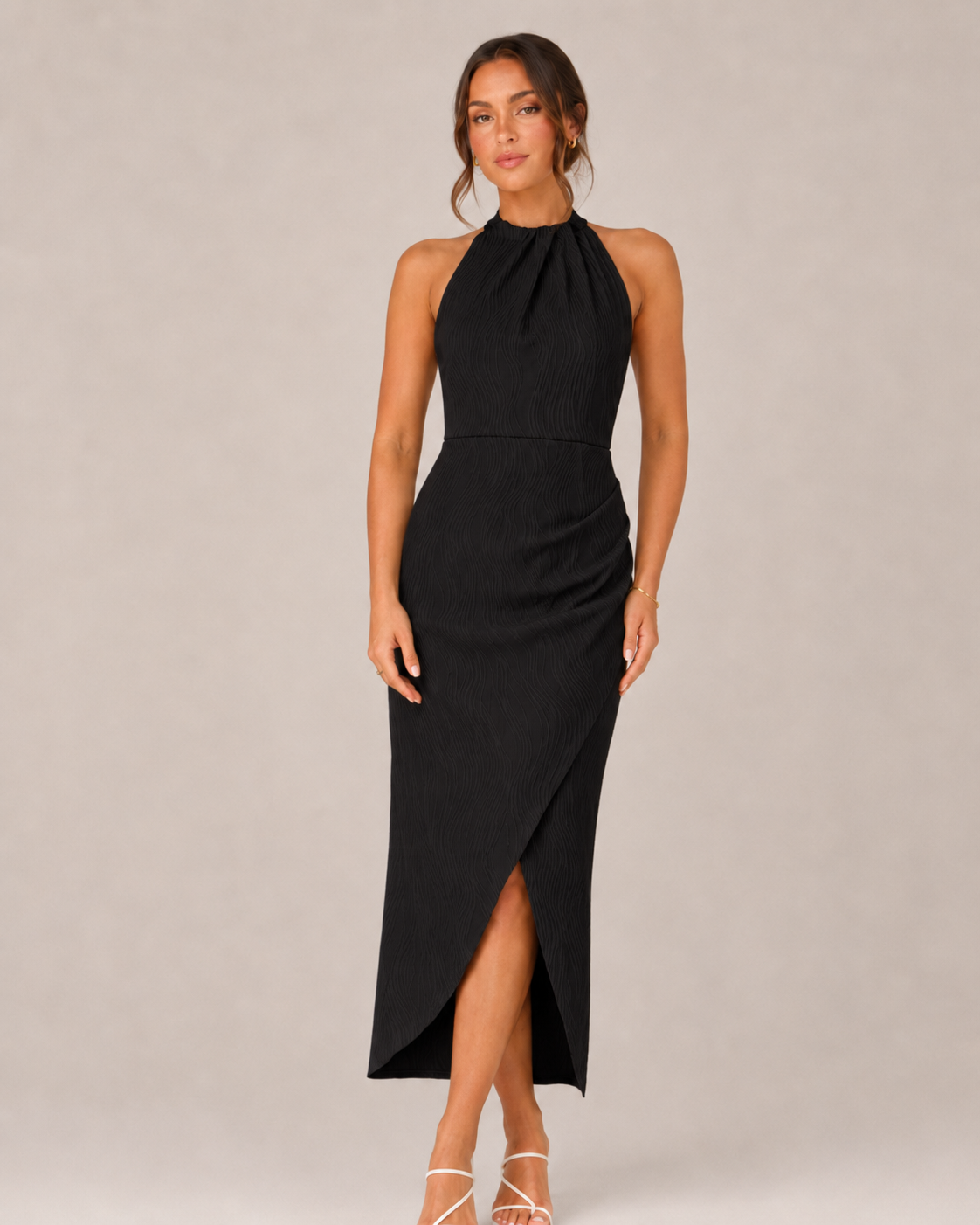 Loovay Elavie Jurk, Halter Maxi Jurk met Split
