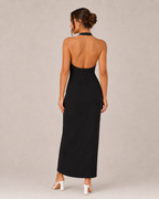 Loovay Elavie Jurk, Halter Maxi Jurk met Split