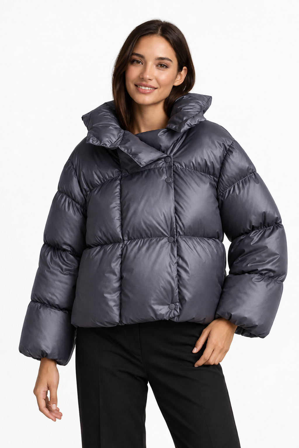 Loovay Vault, Kort Pufferjack met Oversized Kraag