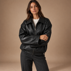 Loovay Soreva Oversized PU Lederlook Jas