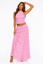 Loovay Auréline Set, Halter Maxi Elegantie