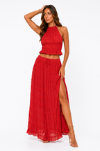 Loovay Auréline Set, Halter Maxi Elegantie
