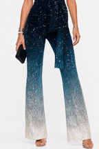 Loovay Jumpsuit, One Shoulder Ombre Design