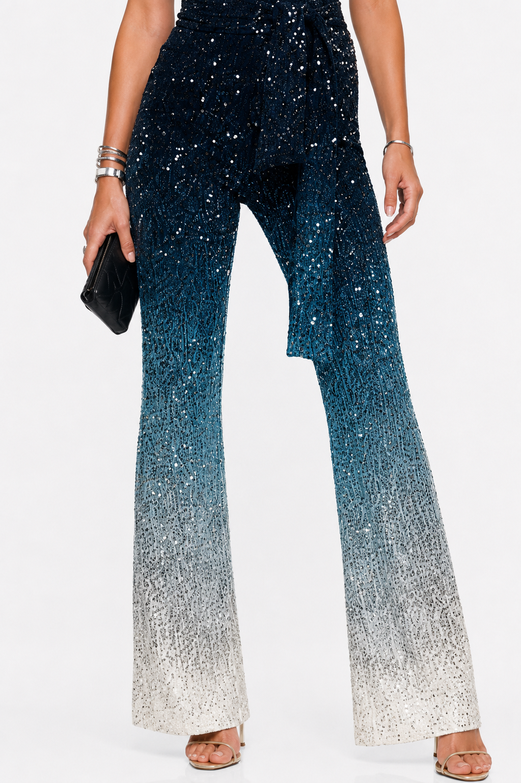 Loovay Jumpsuit, One Shoulder Ombre Design