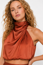 Loovay Seralya Two Piece Set, Satijnen Halterdesign