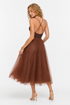 Loovay Elanora Maxi Jurk, Tule Korsetdesign
