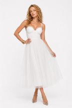 Loovay Elanora Maxi Jurk, Tule Korsetdesign