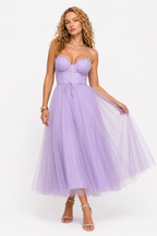 Loovay Elanora Maxi Jurk, Tule Korsetdesign