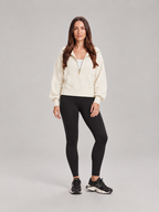 Loovay Nivara Sweater met Hoge Kraag en Halve Rits
