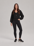 Loovay Nivara Sweater met Hoge Kraag en Halve Rits