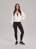 Loovay Nivara Sweater met Hoge Kraag en Halve Rits