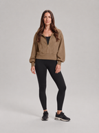 Loovay Nivara Sweater met Hoge Kraag en Halve Rits