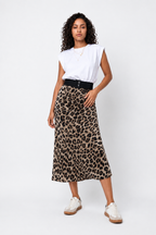 Loovay Zarelle Rok, Satijnlook Luipaardprint