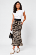 Loovay Zarelle Rok, Satijnlook Luipaardprint