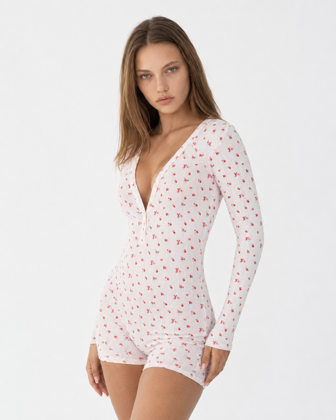 Loovay Doucelune Slaapplaysuit met Bloemenprint