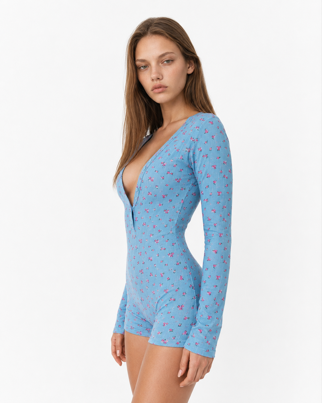 Loovay Doucelune Slaapplaysuit met Bloemenprint