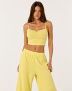Loovay Tricotelle Gebreide Loungeset met Wijde Broek