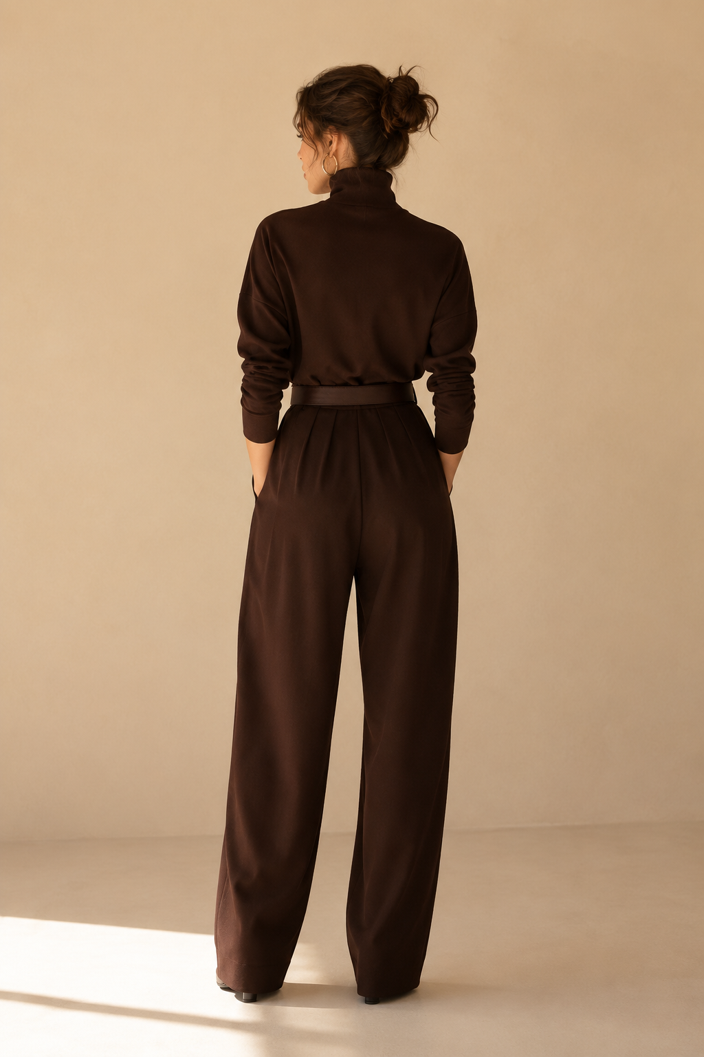 Loovay Avenor Tweedelige Set, Coltrui & Wide Leg Broek