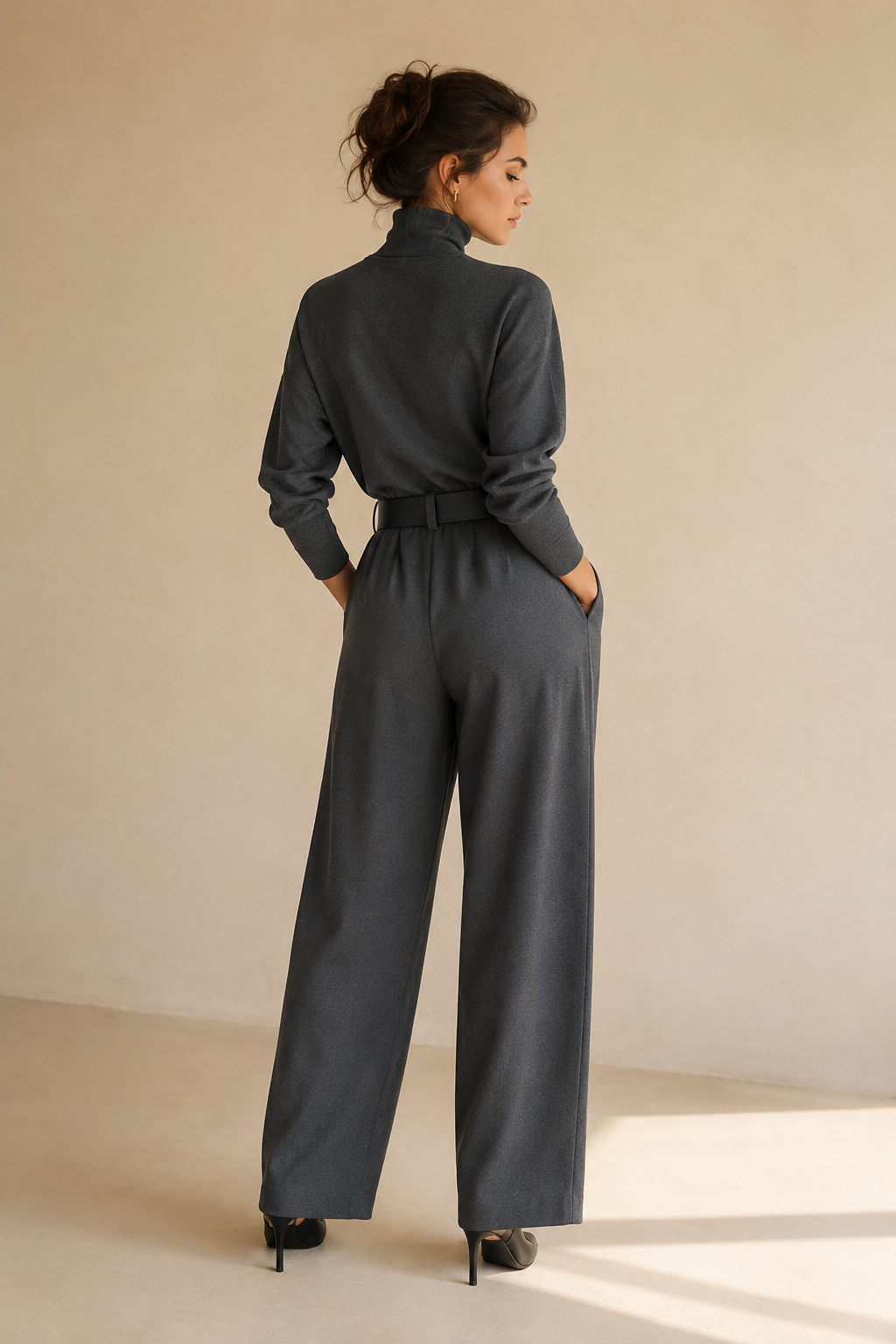 Loovay Avenor Tweedelige Set, Coltrui & Wide Leg Broek