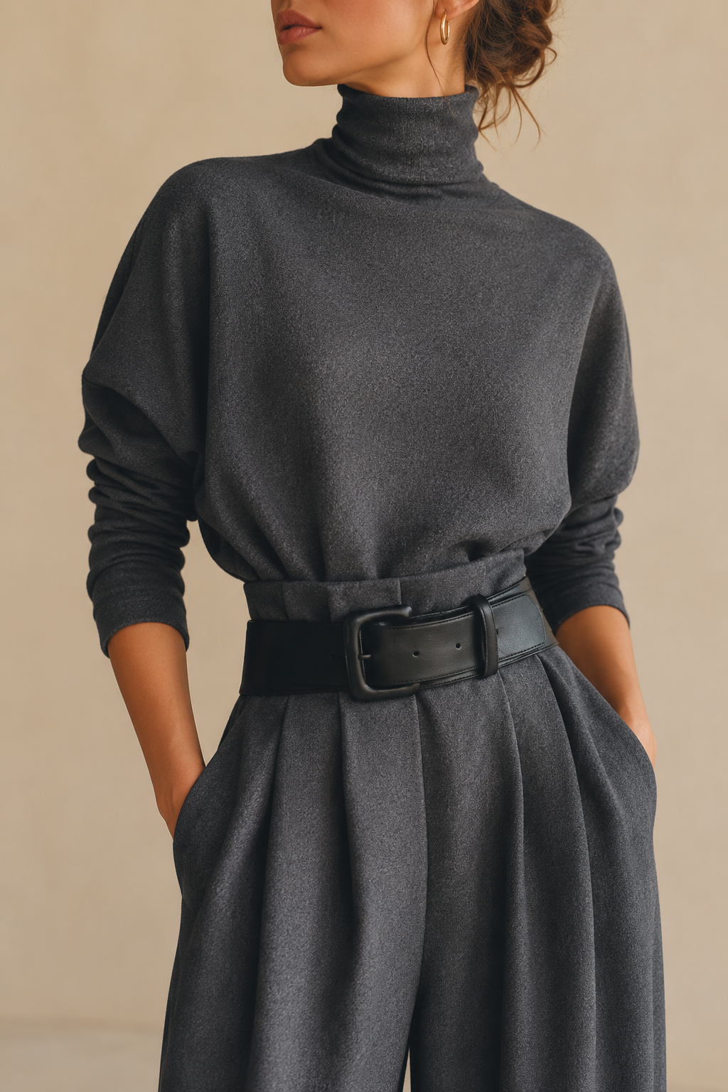 Loovay Avenor Tweedelige Set, Coltrui & Wide Leg Broek