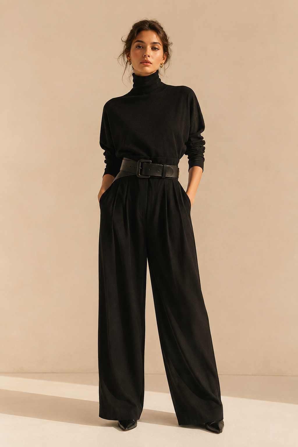 Loovay Avenor Tweedelige Set, Coltrui & Wide Leg Broek