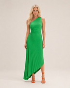 Loovay Auralis Jurk, One-Shoulder Jurk met Plooien