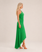 Loovay Auralis Jurk, One-Shoulder Jurk met Plooien