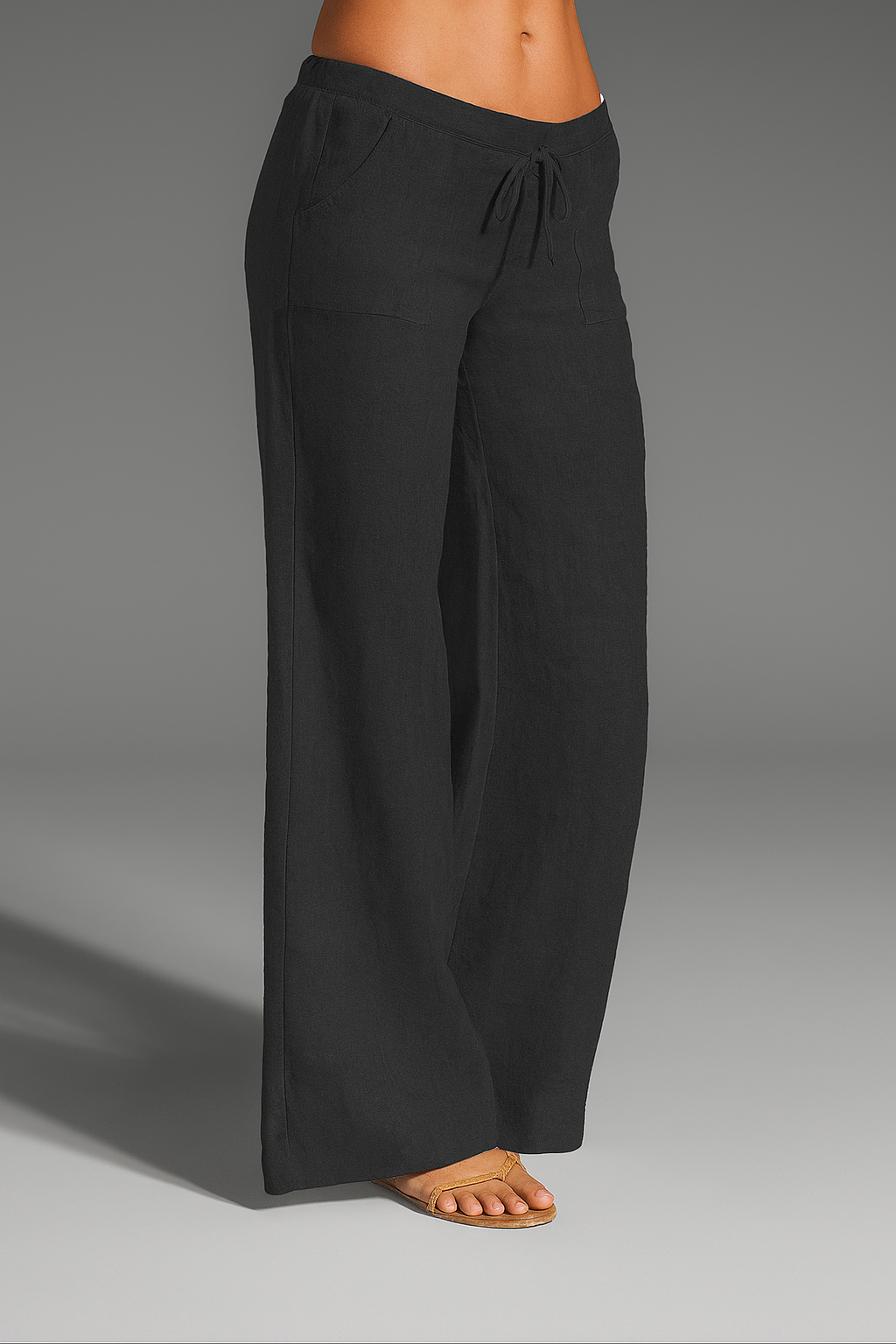 Loovay Linvera Broek, Linnenmix Trekkoord Design