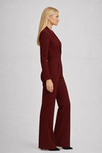 Loovay Rhea Jumpsuit, Elegante V Hals