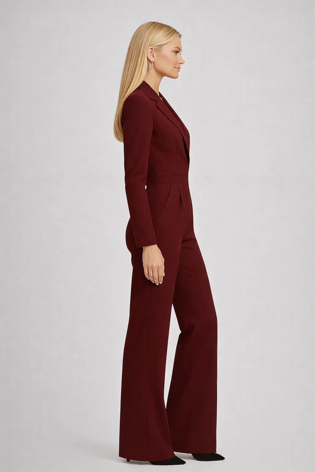 Loovay Rhea Jumpsuit, Elegante V Hals