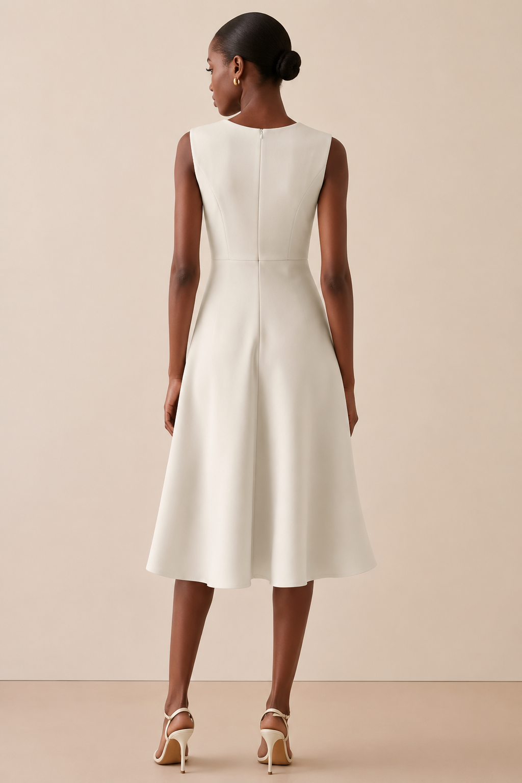 Loovay Mirevia Midi-jurk met Strikdetail en Volantrok