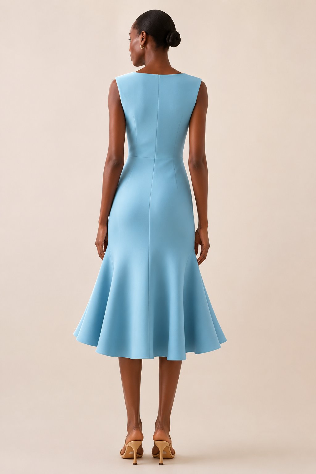 Loovay Mirevia Midi-jurk met Strikdetail en Volantrok