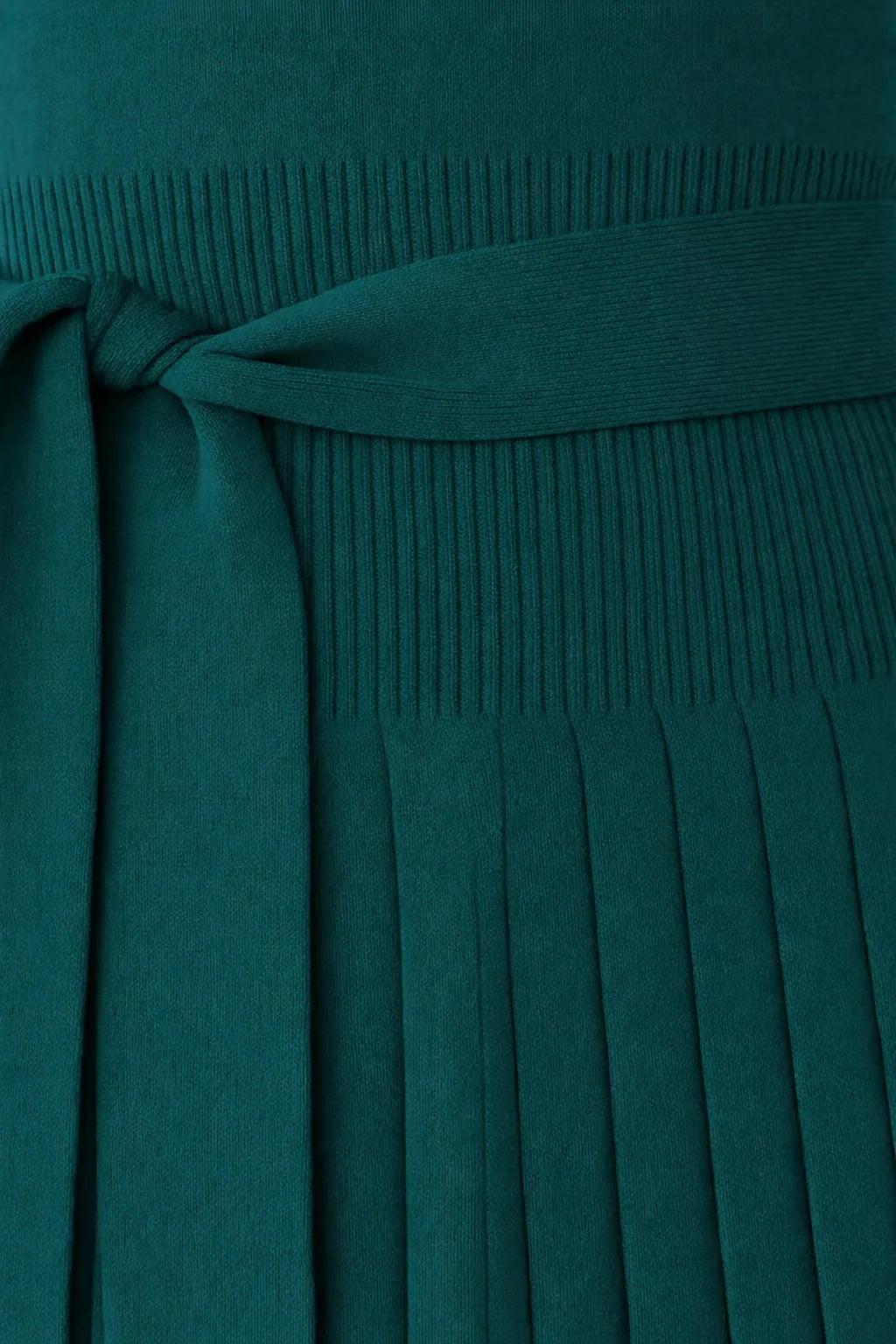 Loovay Poise, Gebreide Midi-Jurk met Plissérok