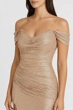Loovay Lunavia Jurk, Off Shoulder Split Design