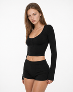 Loovay Maisonnette Pyjamaset met Lange Mouwen en Shorts