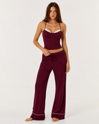 Loovay Veloutée Loungeset met Wijde Broek