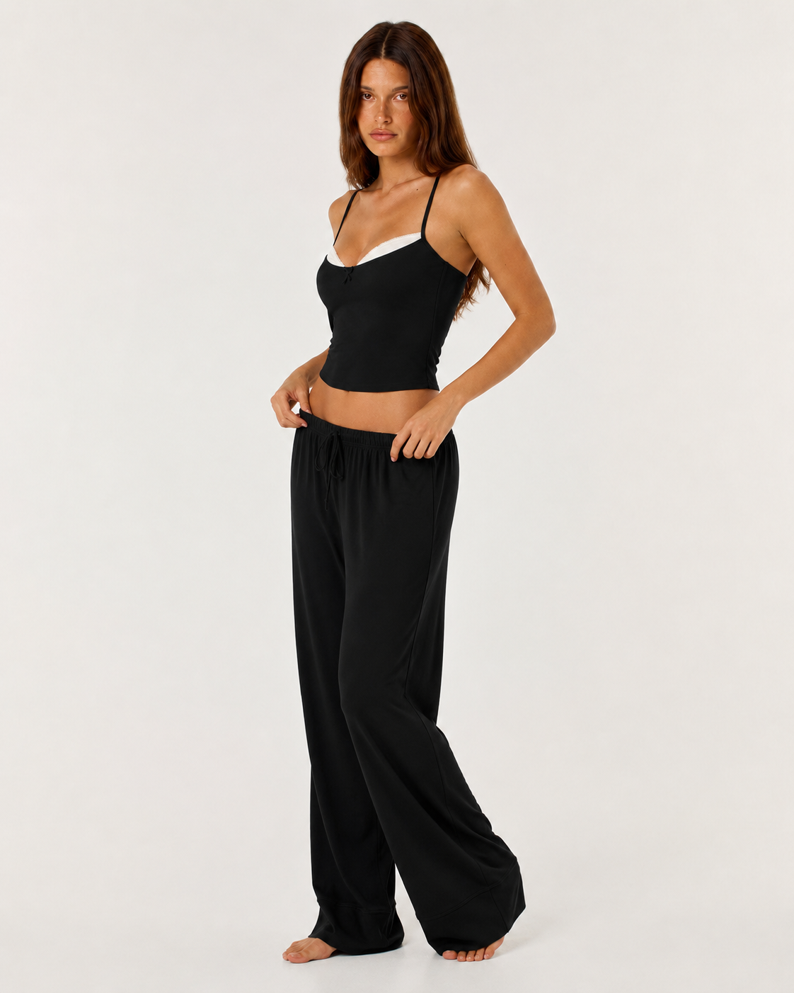 Loovay Veloutée Loungeset met Wijde Broek