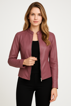 Loovay Renova Korte Damesjas met Leren Look