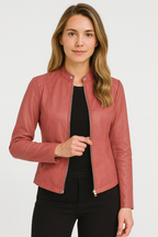 Loovay Renova Korte Damesjas met Leren Look