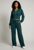 Loovay Marielle Hoodie Set met Rechte Broek