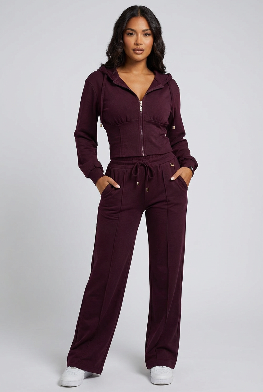Loovay Marielle Hoodie Set met Rechte Broek
