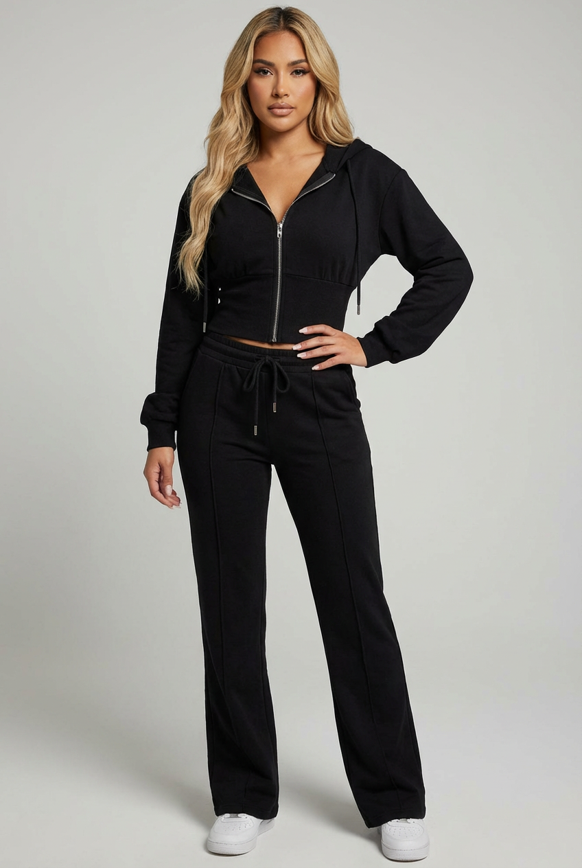Loovay Marielle Hoodie Set met Rechte Broek