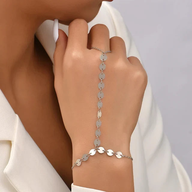 Loovay Isalyn Handketting, Ring-Armband Combinatie