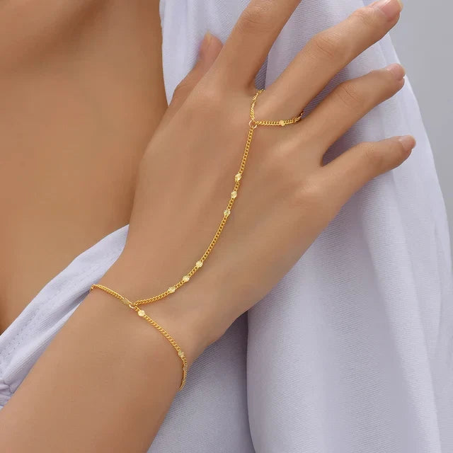 Loovay Isalyn Handketting, Ring-Armband Combinatie